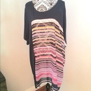 Lane Bryant Knit/Sheer Tunic NWT